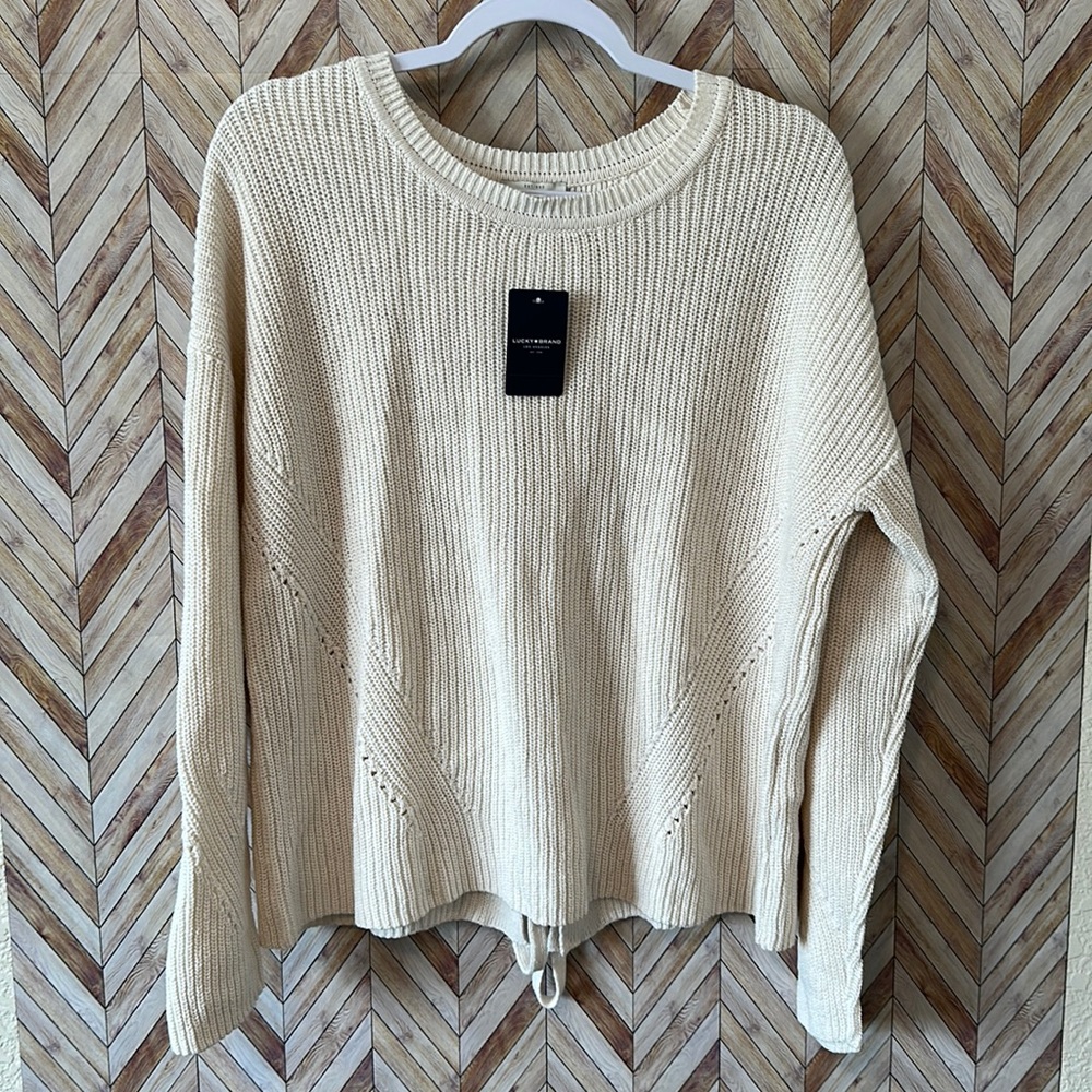 Lucky Brand Large Tie Back Sweater